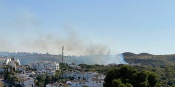 Declarado un incendio cercano a la zona de Goleto en Los Hidalgos de Manilva