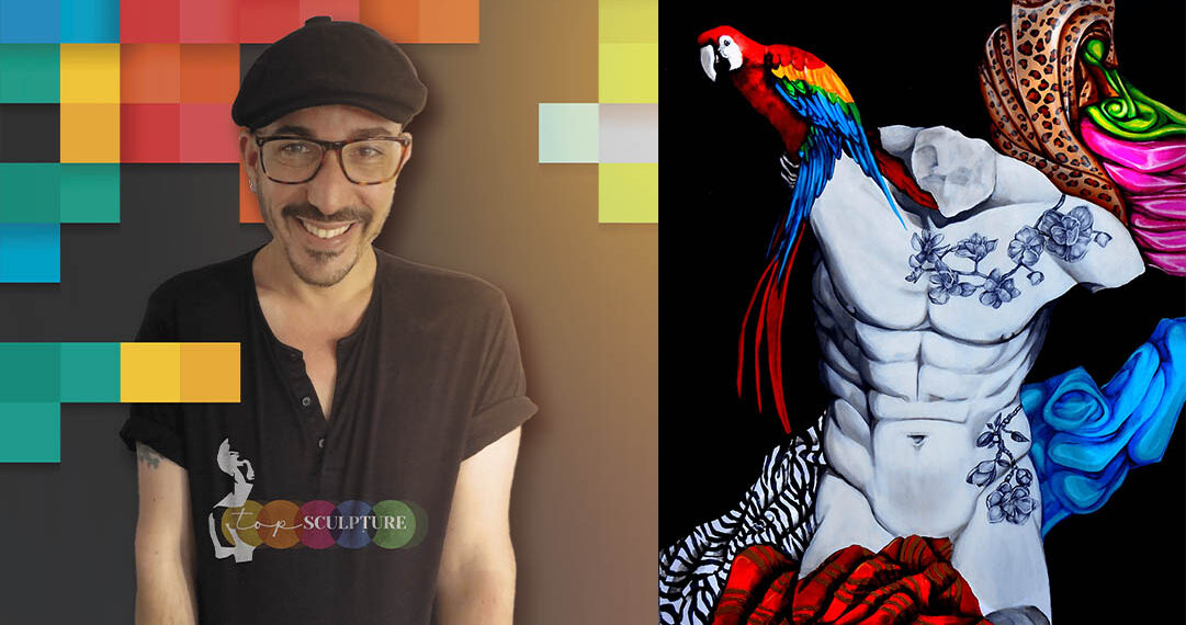El pintor e ilustrador madrileño Aarón Izquierdo muestra su colección «Top Sculpture» en Marbella