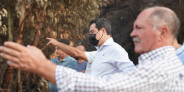 Moreno anuncia que pedirá a Sánchez la declaración de zona catastrófica para Sierra Bermeja