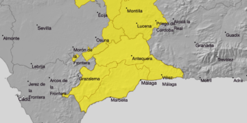 La AEMET activa el aviso amarillo por lluvias en la Costa del Sol hasta la noche hoy viernes