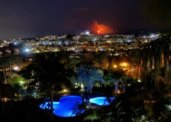 Las llamas se acercan a Estepona y obligan a cortar la carretera de Los Reales