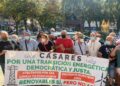 Más de 40 casareños acuden a una manifestación contra la implantación descontrolada de renovables