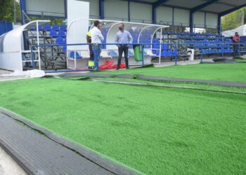 Así avanzan las obras que harán lucir el verde del campo de Las Viñas en Manilva