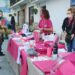 Mesa informativa de Bandera Rosa en el mercadillo de Casares