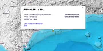 Registrado un terremoto de 2.9 en Marbella