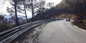 En marcha el arreglo de las carreteras afectadas por el incendio de Sierra Bermeja