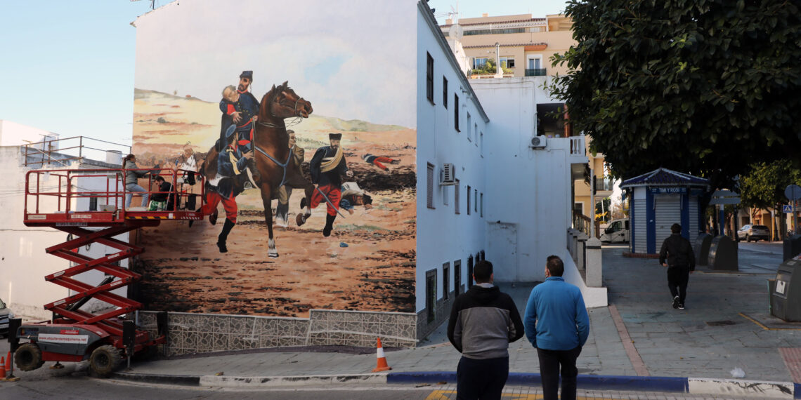 Un mural sobre el marqués del Duero una nueva fachada en San Pedro Alcántara