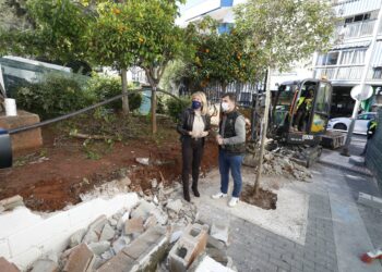 El Ayuntamiento de Marbella comienza las obras del muro del colegio Federico García Lorca