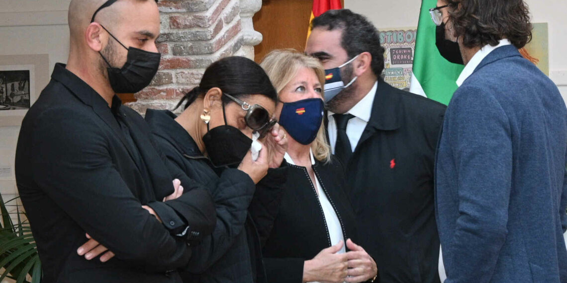 Feliciano López, Conchita Martínez y Garbiñe Muguruza en el último adiós a Manolo Santana