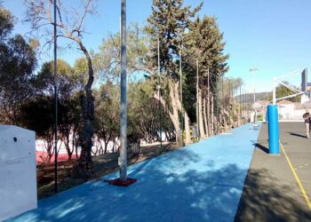 Mejoras en la pista deportiva del Colegio Los Almendros de Secadero