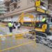 Continúan las labores de renovación de la red de saneamiento de la calle Olimpo en Manilva