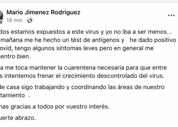Mario Jiménez, alcalde de Manilva, positivo por Covid-19