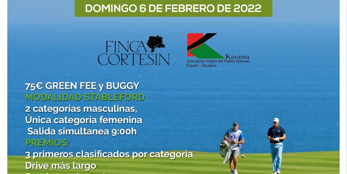 Finca Cortesín acoge el 6 de febrero el Torneo de Golf en apoyo al pueblo saharaui