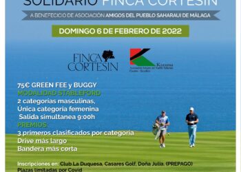Finca Cortesín acoge el 6 de febrero el Torneo de Golf en apoyo al pueblo saharaui