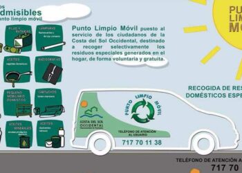 El punto limpio móvil se sitúa durante esta mañana  frente al Centro de Salud de Casares