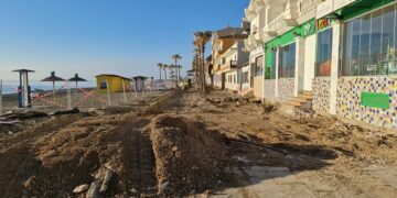 Avanzan a buen ritmo las obras del paseo marítimo de Sabinillas