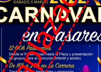 Aplazada al próximo sábado la fiesta de Carnaval de Casares por previsión de  lluvias