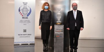 La Solheim Cup, recibida por Meritxell Batet y Miquel Iceta en el Congreso de los Diputados