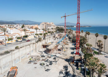 Finalizadas las obras de cimentación del balcón al Mediterráneo de Estepona