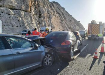 Accidente múltiple a la altura de Fuengirola en la A-7