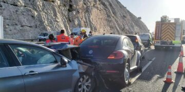 Accidente múltiple a la altura de Fuengirola en la A-7