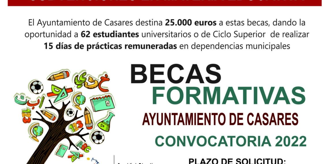 Últimos días para solicitar las Becas Formativas 2022