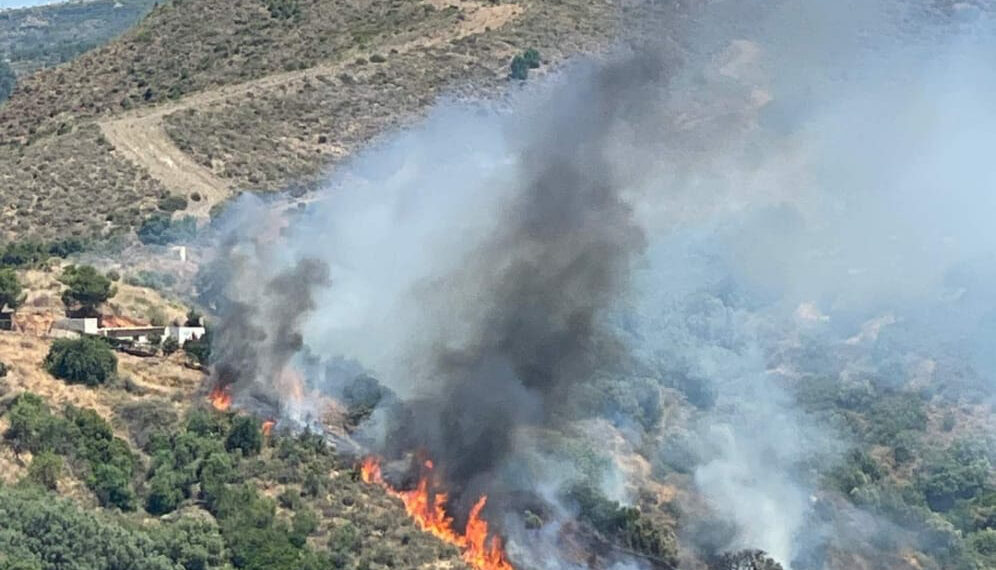 Extinguido el incendio forestal producido hoy entre Marbella y Ojén