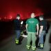 Los efectivos continúan de madrugada la lucha contra el incendio forestal declarado en Pujerra