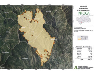 El incendio de Pujerra, que está controlado, recorre más de 4.800 hectáreas