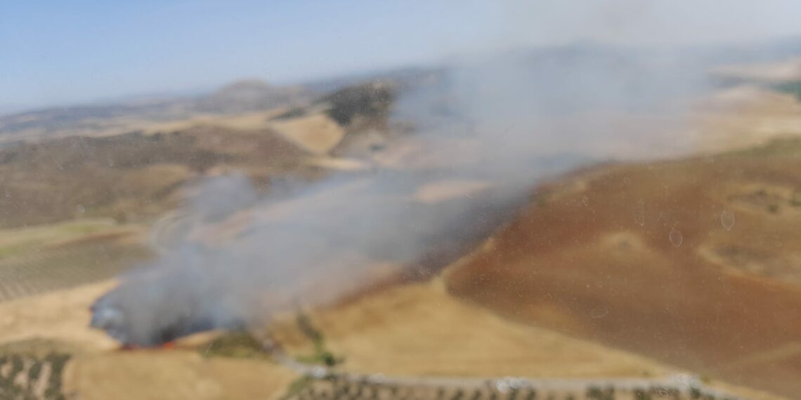 Declarado un incendio agrícola en Teba, Málaga