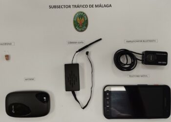 Denuncian a dos personas por usar y facilitar medios fraudulentos en el examen teórico de conducir