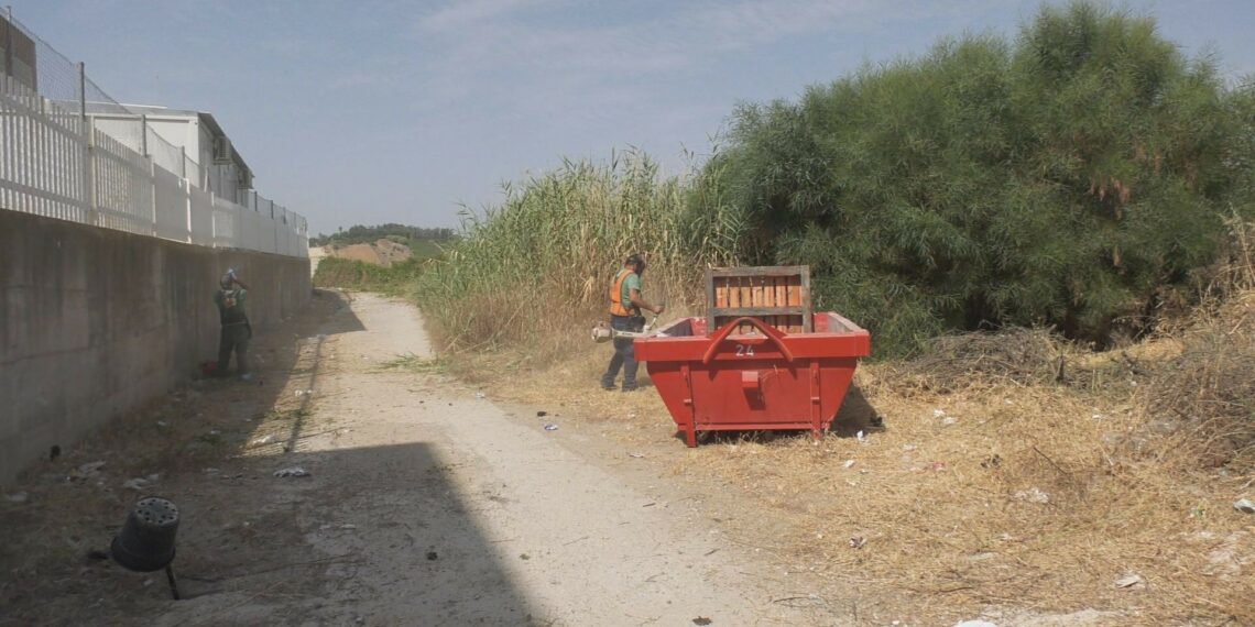 Intensa labor de desbroce y limpieza en Manilva