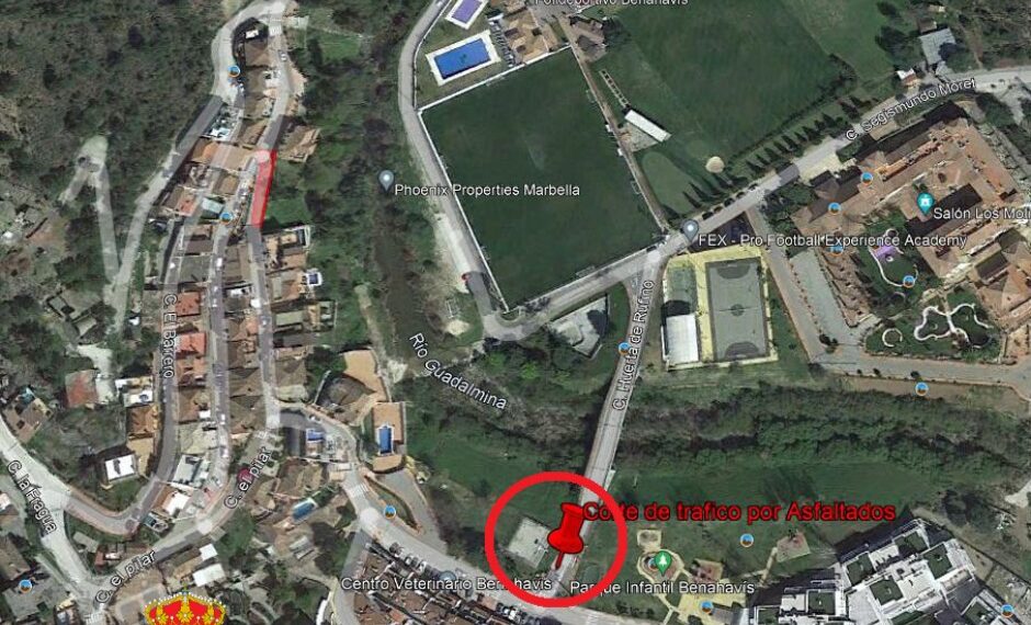 Cortes de tráfico por trabajos de asfaltado en Benahavís