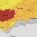 Así se reparten esta semana las alertas por temperaturas máximas en Andalucía