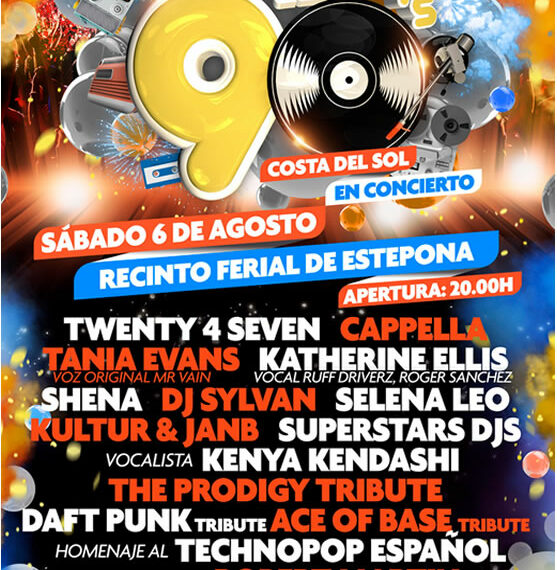 El recinto ferial de Estepona acoge un espectáculo dedicado a la música dance de los 90