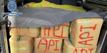 Detenido en la AP-7 el conductor de una furgoneta que transportaba 27 fardos de hachís