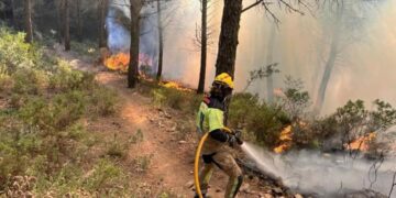 Autorizan el regreso de unos 300 vecinos desalojados por el incendio de Mijas