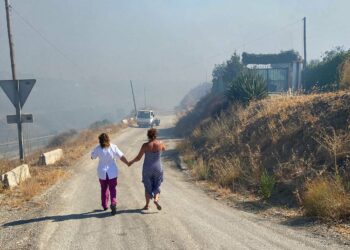Bomberos luchan en Estepona contra el fuerte viento y la gran densidad de tendido eléctrico