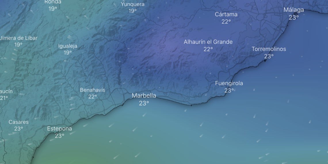 Agosto acaba con un fin de semana de bajada de temperaturas y llovizna en la Costa del Sol