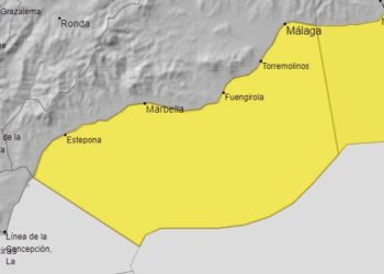 Alerta amarilla por fuertes vientos en toda la Costa del Sol