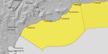 Alerta amarilla por fuertes vientos en toda la Costa del Sol
