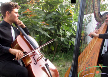 El Dúo Axarquía ofrece un concierto de arpa y violonchelo en el Centro Cultural Padre Manuel