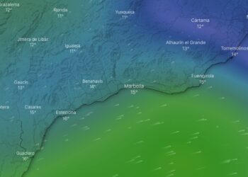 Un temporal de lluvia y viento azotará la Costa del Sol a partir del jueves y se prolongará hasta la próxima semana