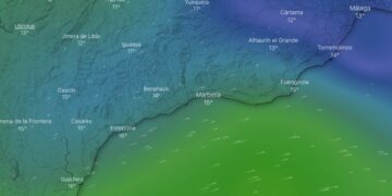 Un temporal de lluvia y viento azotará la Costa del Sol a partir del jueves y se prolongará hasta la próxima semana