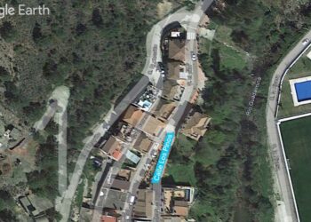 Trabajos de mejora en la calle Los Pinos de Benahavís