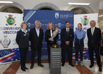 Recepción al trofeo de la Solheim Cup a su llegada a Marbella