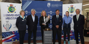 Recepción al trofeo de la Solheim Cup a su llegada a Marbella