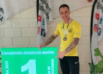 El atleta afincado en Casares Luis Merayo Cantalapiedra, oro en salto de altura