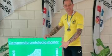 El atleta afincado en Casares Luis Merayo Cantalapiedra, oro en salto de altura