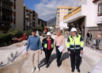 La obra de remodelación integral de la avenida del Trapiche de Marbella finalizará en junio